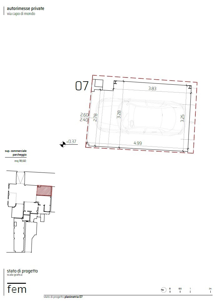 VENDESI GARAGE ZONA OBERDAN GIOBERTI DI 18,60 MQ